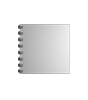 Broschüre mit Metall-Spiralbindung, Endformat Quadrat 9,8 cm x 9,8 cm, 180-seitig